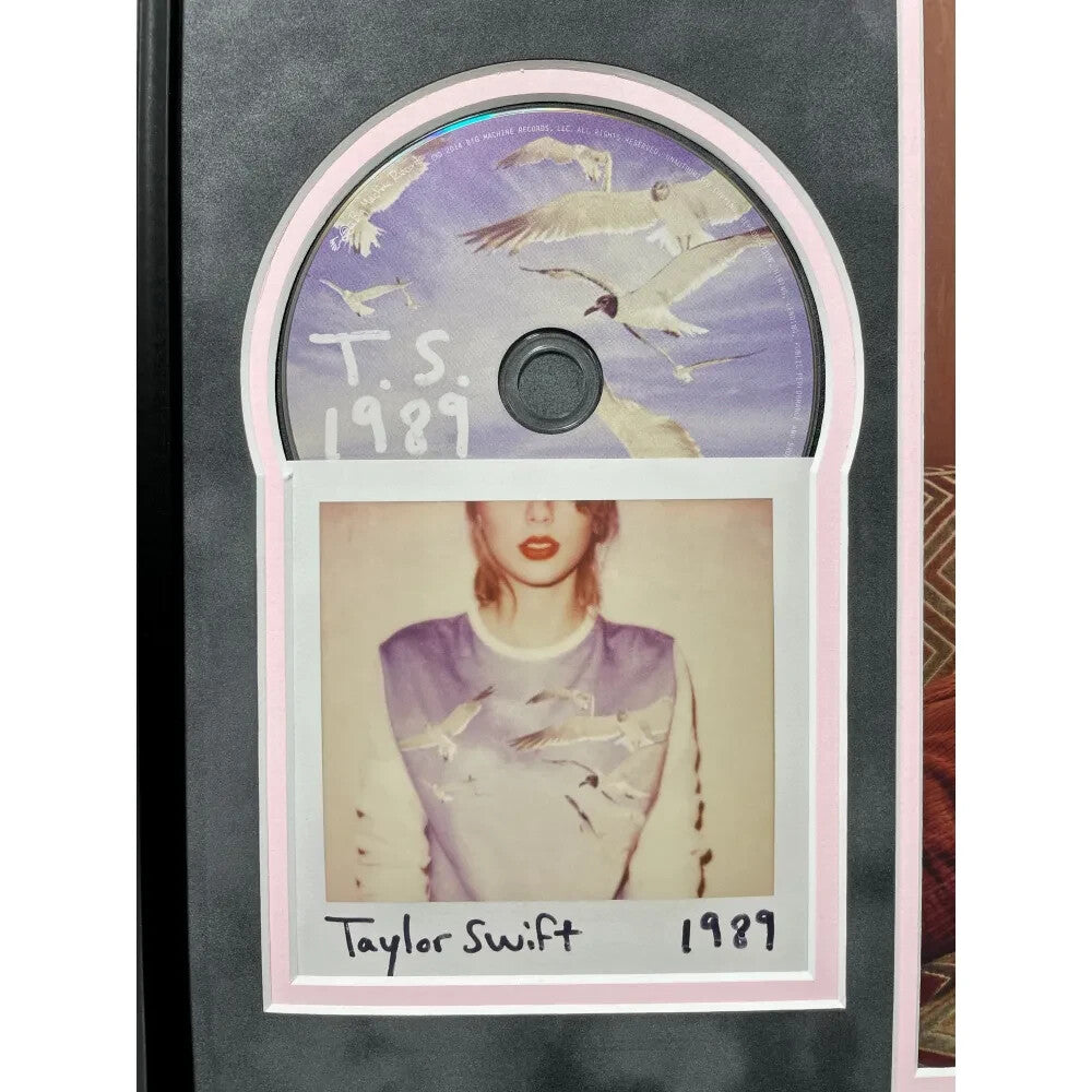 Taylor Swift CD Albums Framed Collage Autographed JSA Signed Tortured Poets 2