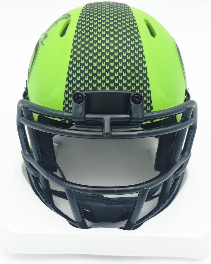 Byron Murphy II Signed Seahawks Rave Green Speed Mini Helmet (Smudged) MCS Holo