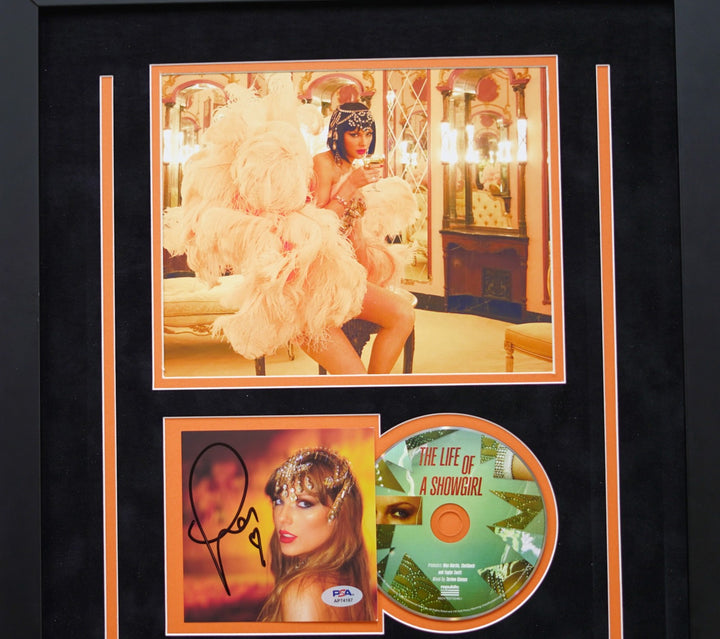 Taylor Swift Signed CD Cover Custom Framed PSA The Life of a Showgirl