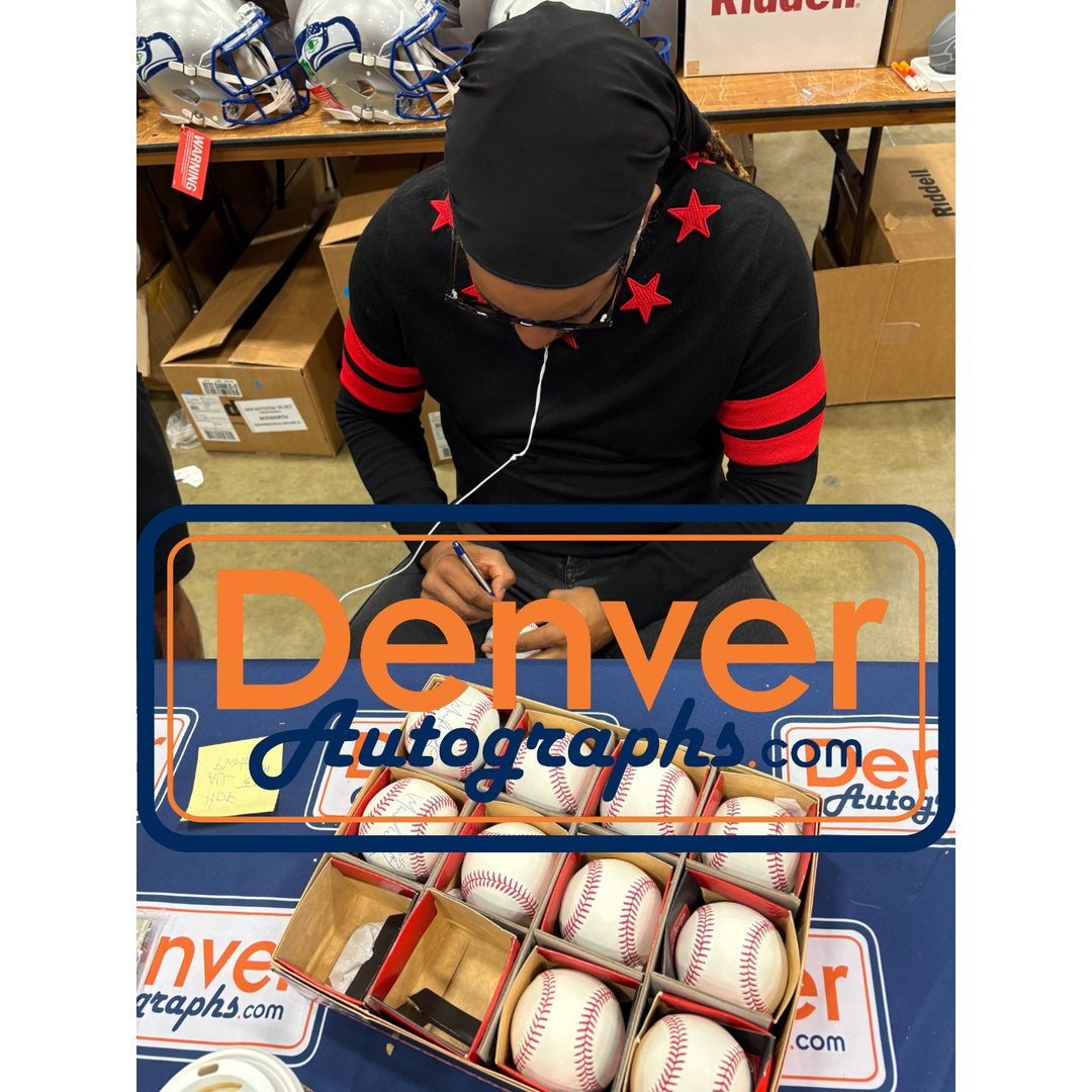 Manny Ramirez Autographed Boston Red Sox OML Baseball 04 07 Champs Beckett 54638