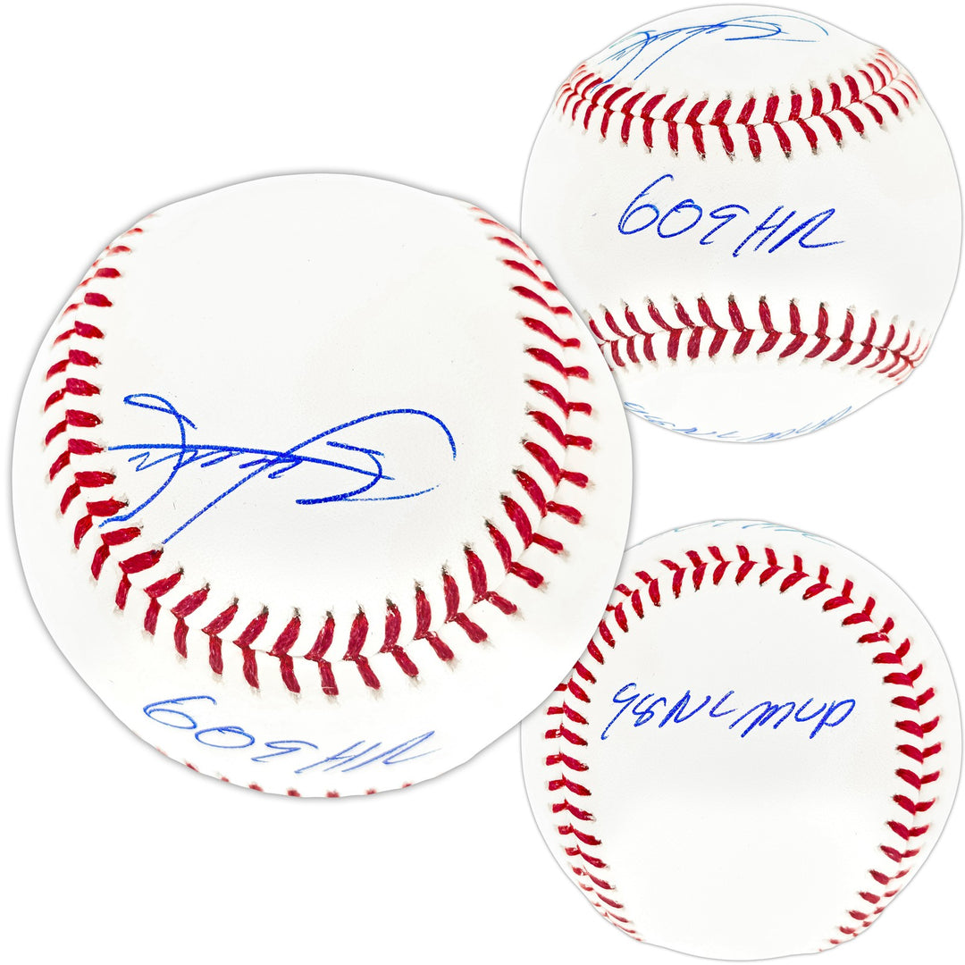 Sammy Sosa Signed Official MLB Baseball Cubs "609 HR & 98 NL MVP" Beckett Wit