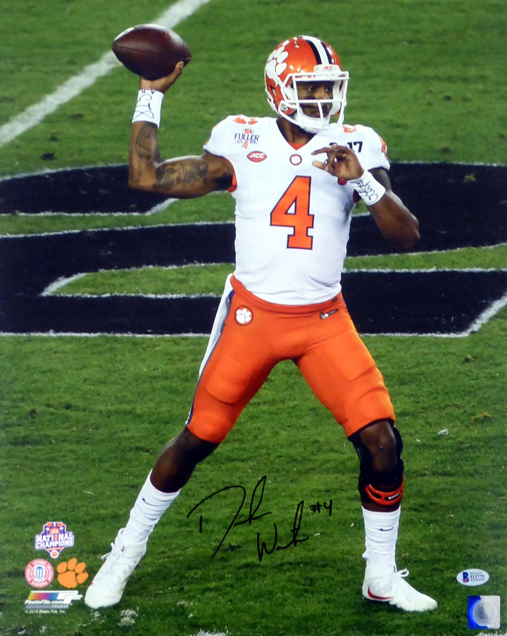 Deshaun Watson Signed 16x20 Photo Clemson Tigers Beckett BAS