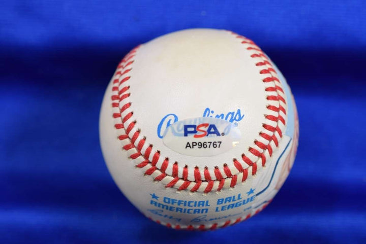 Lou Boudreau PSA DNA Autograph American League Hand Painted Baseball Signed