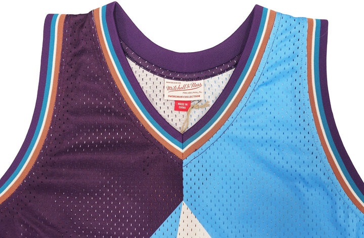 Jazz John Stockton Auto Blue Auth Mitchell Ness 96 HWC Swingman Split Jersey BAS