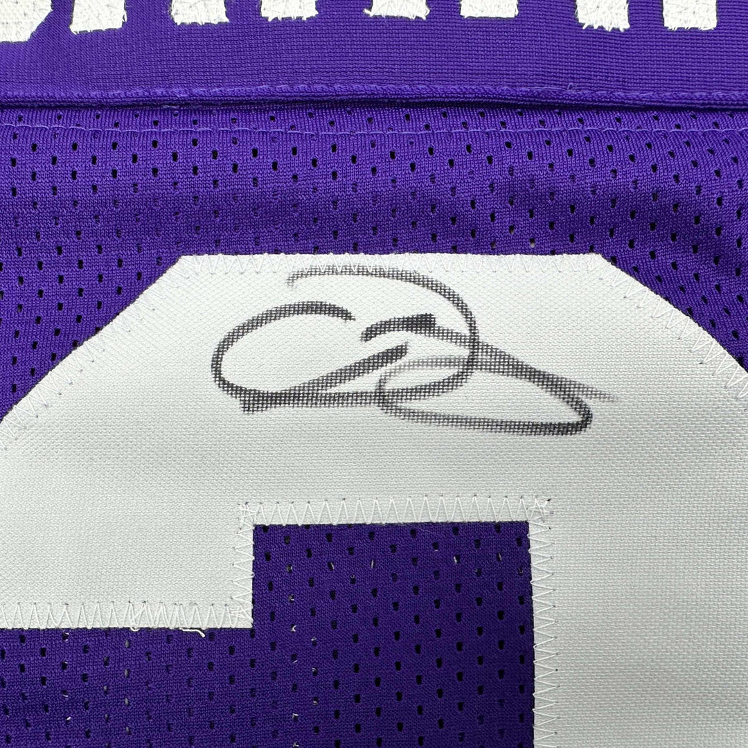 Autographed/Signed Odell Beckham Jr. LSU Purple College Football Jersey Beckett