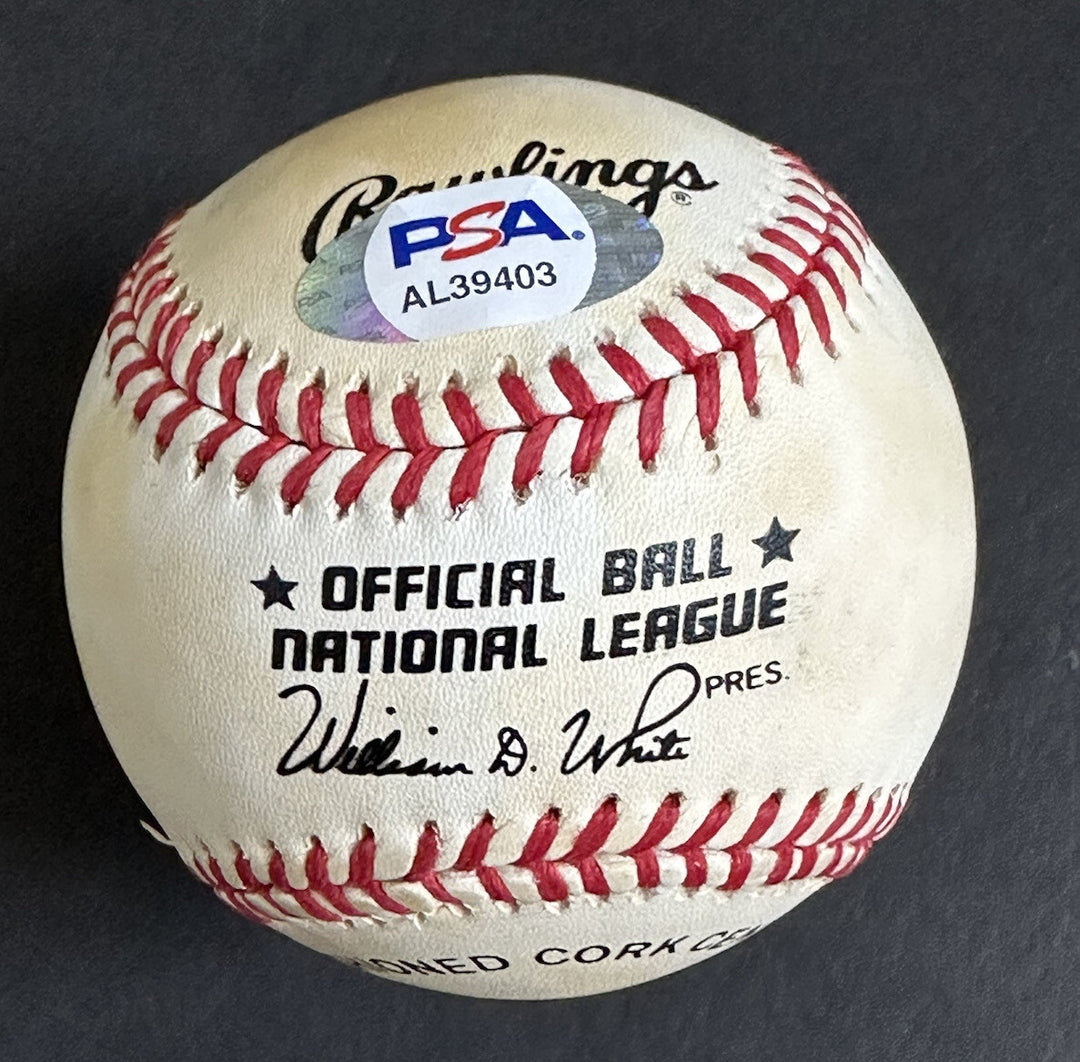 Curt Flood St Louis Cardinals Signed Official N.L Baseball RARE AUTO Psa COA
