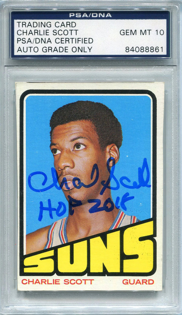 Charlie Scott "HOF 2018" Autographed 1972 Topps Card (PSA/DNA)