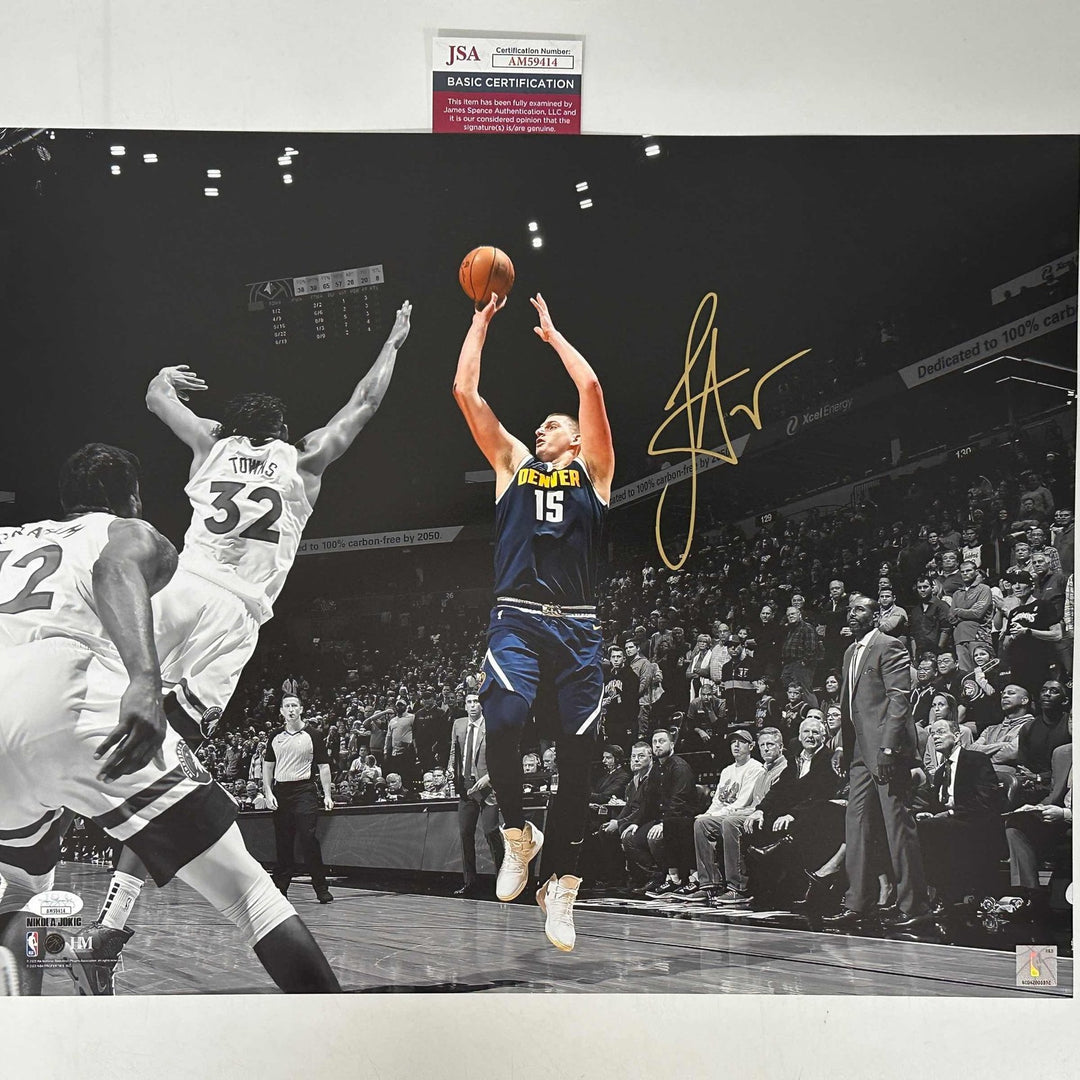 Autographed/Signed Nikola Jokic Denver Nuggets 16x20 Photo JSA COA #4