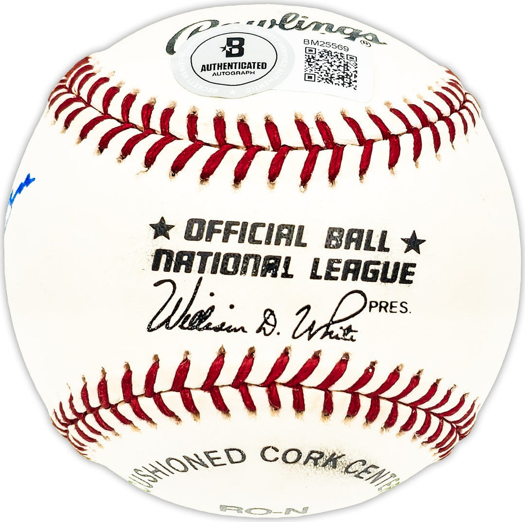 Ron Blackburn Signed Official NL Baseball Pittsburgh Pirates Beckett QR #BM25569