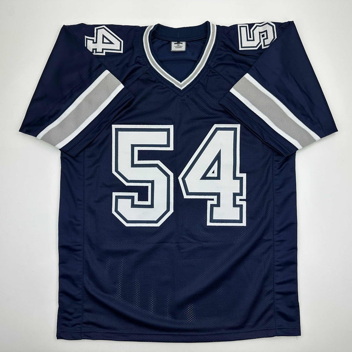 Autographed/Signed RANDY WHITE HOF 94 Dallas Blue Football Jersey JSA COA Auto