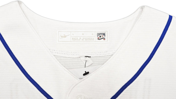 Mariners Ichiro Suzuki Auto White Nike Cooperstown Collect Jersey L HOF 25 BAS