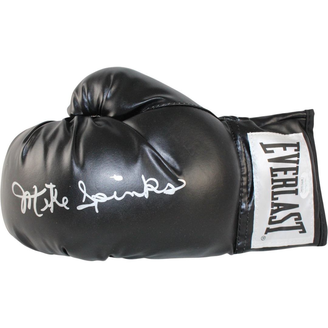 Michael Spinks Autographed/Signed Black Everlast LH Boxing Glove JSA 53558