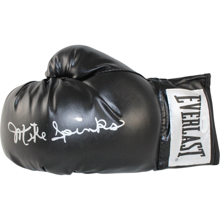 Michael Spinks Autographed/Signed Black Everlast LH Boxing Glove JSA 53558