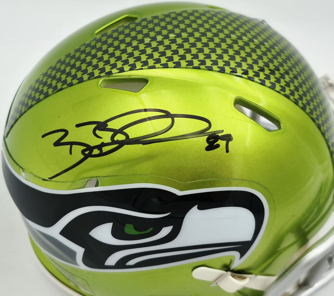 Brian Blades Signed Seattle Seahawks Flash Green Speed Mini Helmet MCS Holo