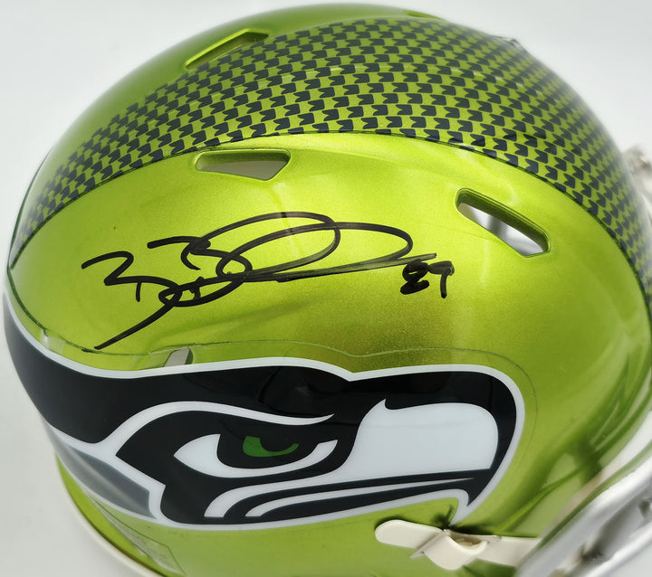 Brian Blades Signed Seattle Seahawks Flash Green Speed Mini Helmet MCS Holo