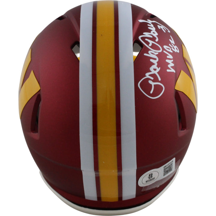 Mark Moseley Signed Washington Redskins 25 Alt Mini Helmet 82 MVP Beckett 54282