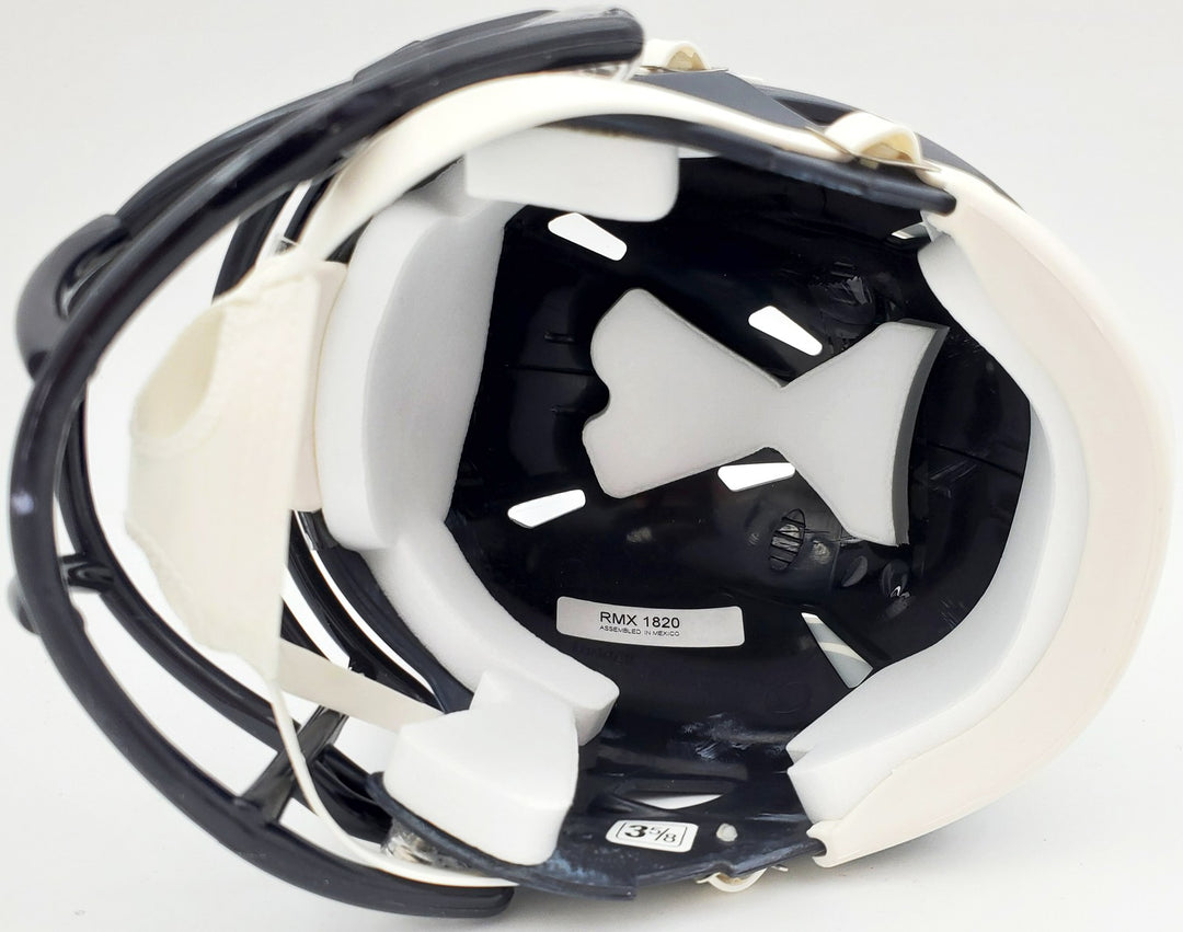 Tyler Lockett Signed Seattle Seahawks Speed Mini Helmet In Silver MCS Holo