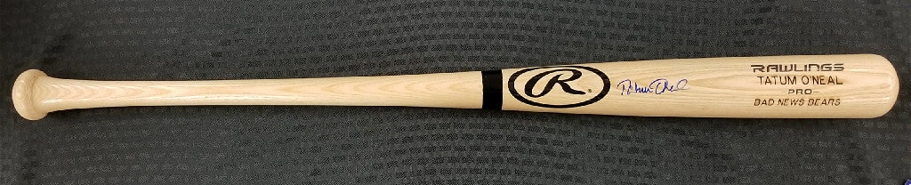 TATUM O'NEAL Signed Baseball Bat Bad News Bears + Oscar Winner ~ PSA/DNA COA