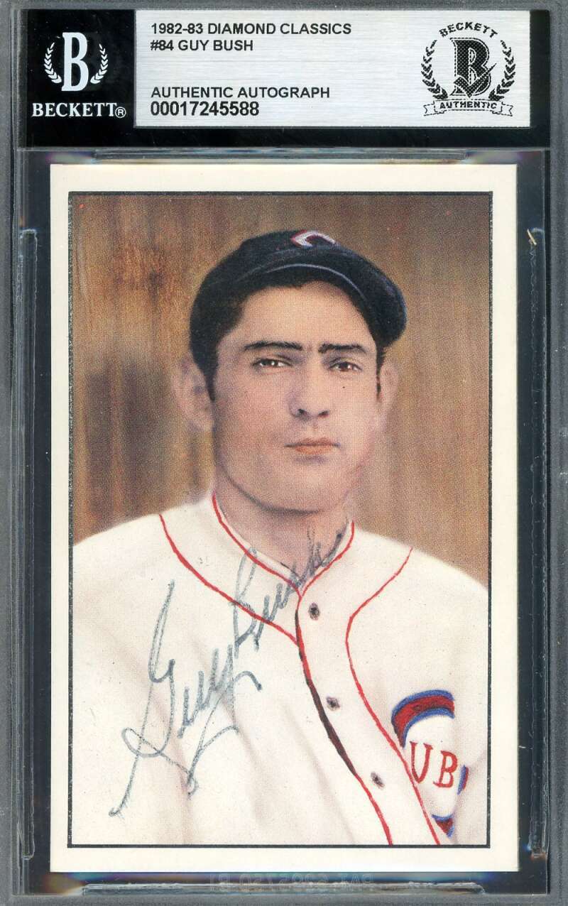 Guy Bush Beckett BAS Signed 1982-83 Diamond Classics Autograph
