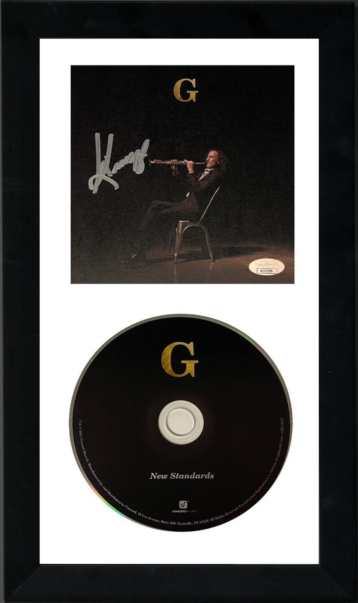 Kenny G signed 2021 New Standards 5x5 Art Card w/ CD/Album Framed- JSA