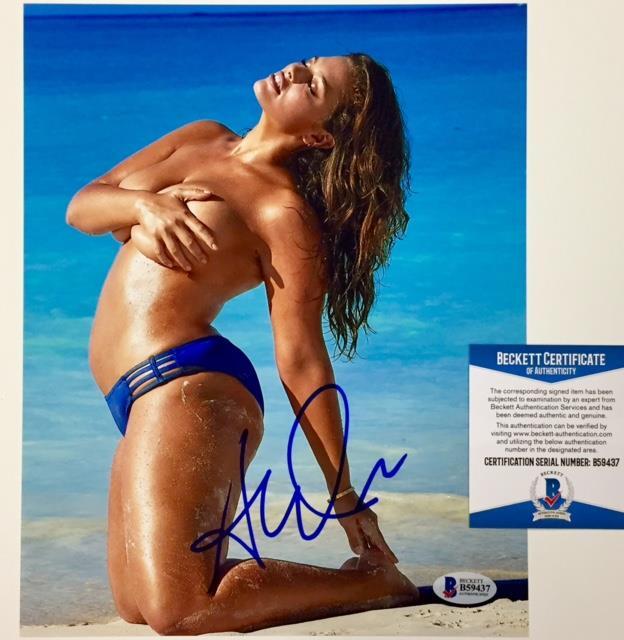 Sports Illustrated SI Model ASHLEY GRAHAM Signed 8x10 Photo BAS Beckett COA (f)