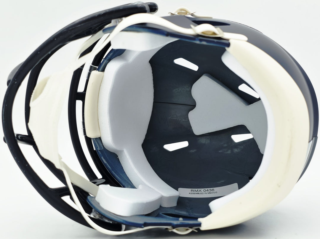 Jaxon Smith-Njigba Auto Seahawks Blue SB LX Champions Logo Speed Mini Helmet
