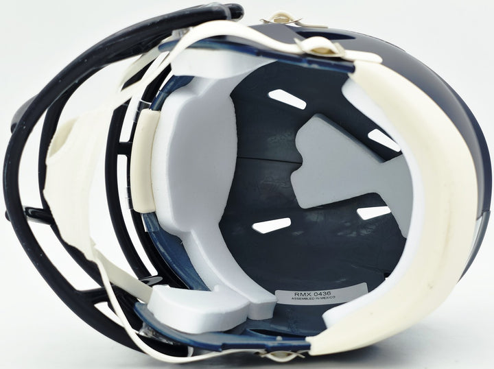 Jaxon Smith-Njigba Auto Seahawks Blue SB LX Champions Logo Speed Mini Helmet