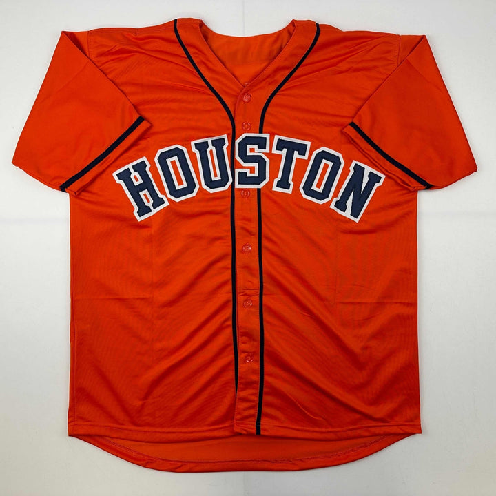 Facsimile Autographed Yordan Alvarez Houston Orange Reprint Auto Jersey Men's XL