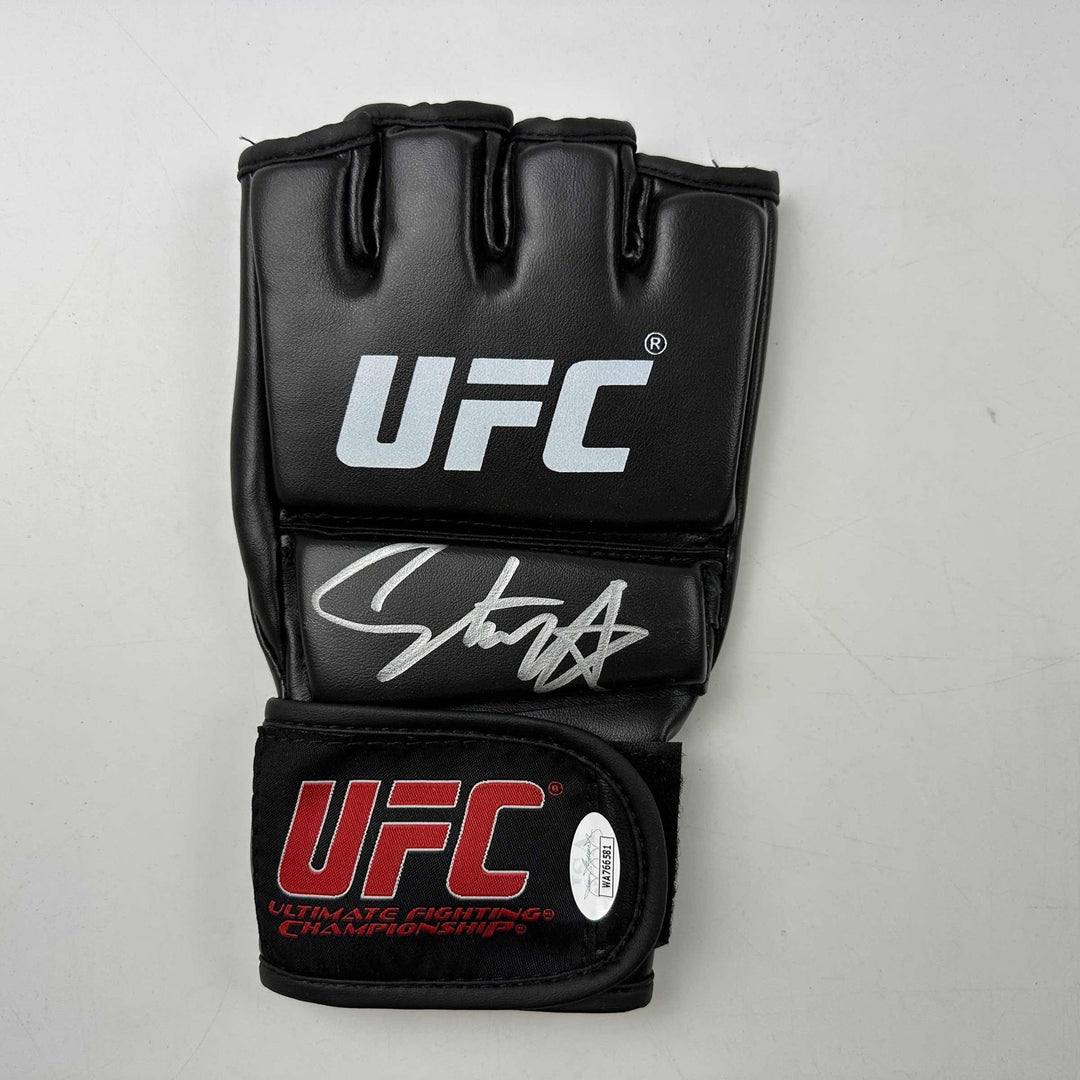 Autographed/Signed Israel Izzy Adesanya Black UFC Glove Fighting JSA COA