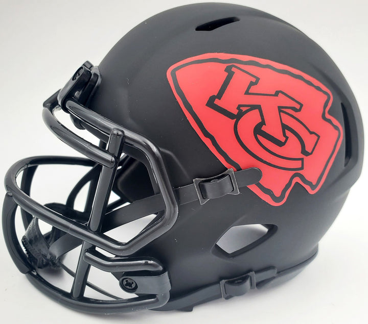 Mecole Hardman Signed Kansas City Chiefs Eclipse Black Speed Mini Helmet Beckett