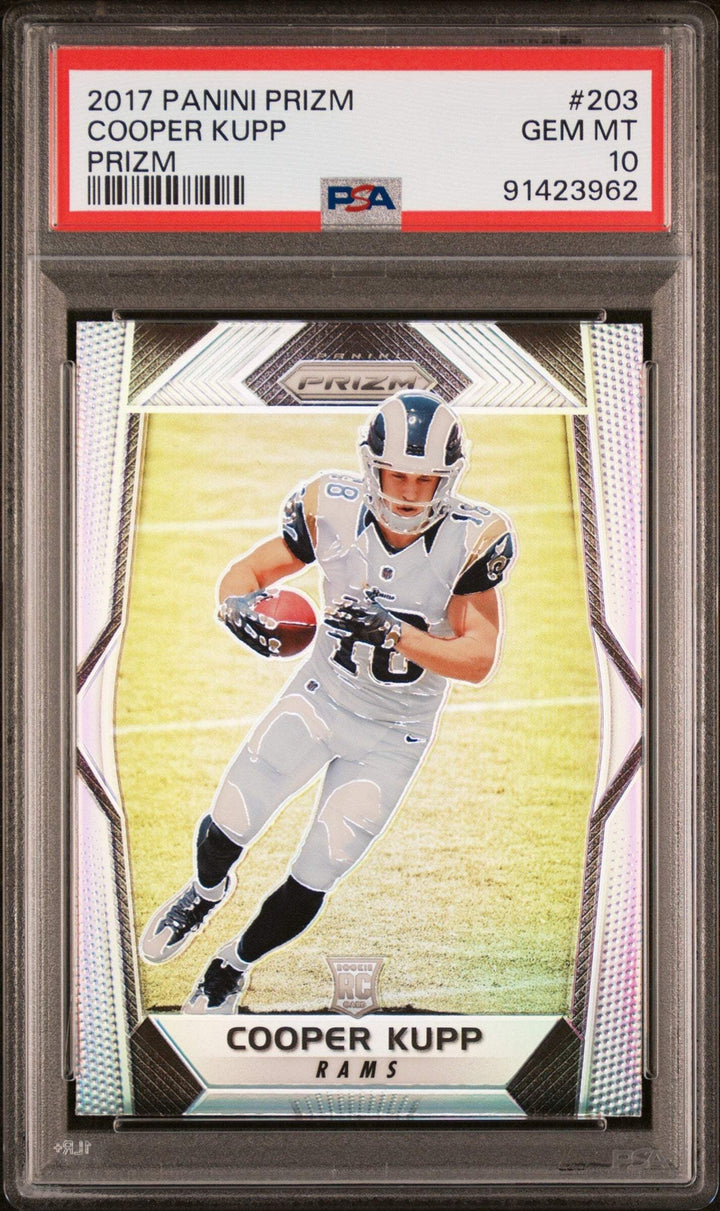 Graded 2017 Panini Prizm Cooper Kupp #203 Prizm Rookie RC Football Card PSA 10