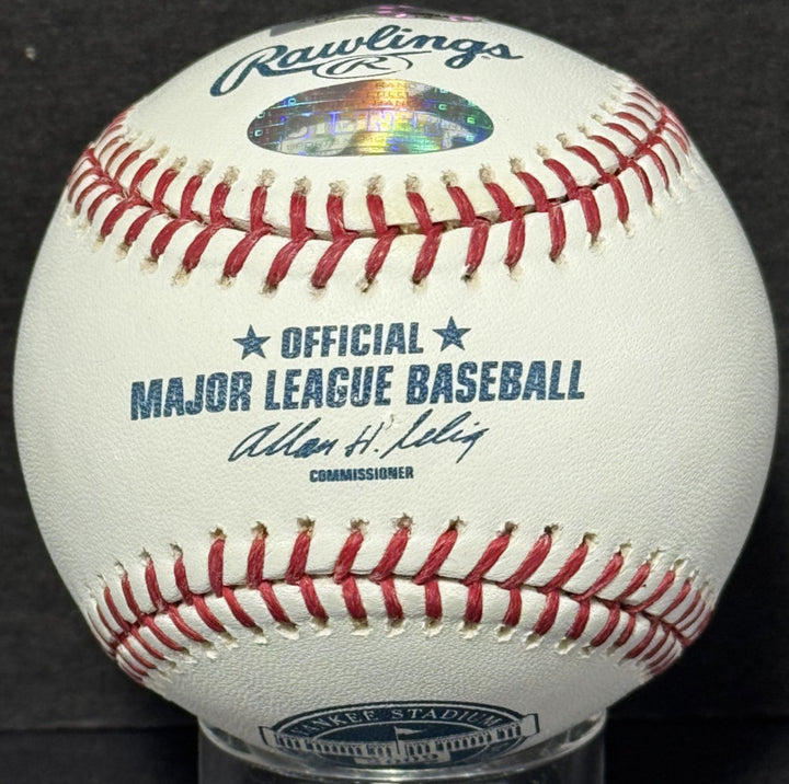 Joe Girardi Signed 2009 Inaugural Logo Baseball Auto MLB Holo Steiner COA WS