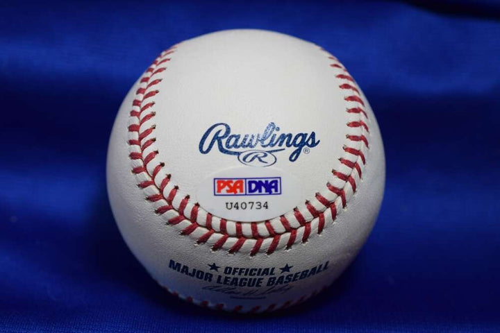 Gene Monahan PSA DNA Auto Major League Signed Baseball Yankees Trainer 73-11