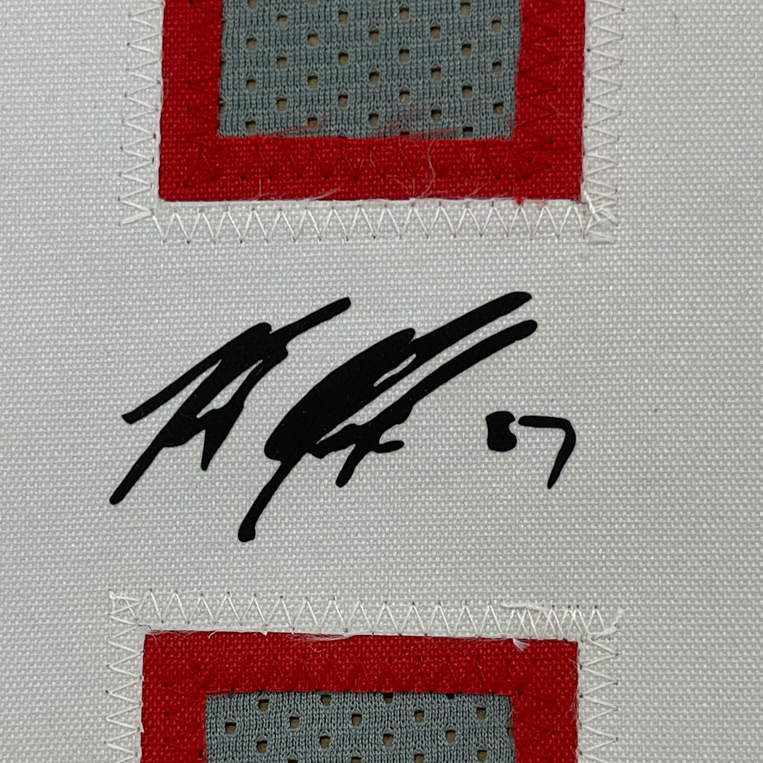 Framed Facsimile Autographed Rob Gronk Gronkowski 33x42 Grey Reprint Laser Auto