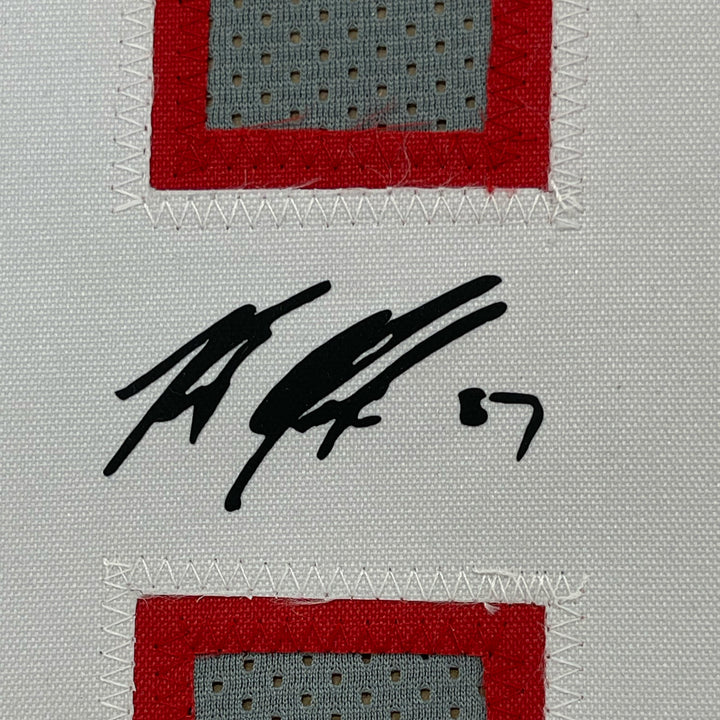 Framed Facsimile Autographed Rob Gronk Gronkowski 33x42 Grey Reprint Laser Auto