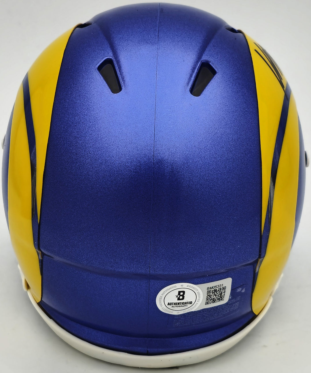 Kyren Williams Signed Los Angeles Rams Blue Speed Mini Helmet Beckett Witness