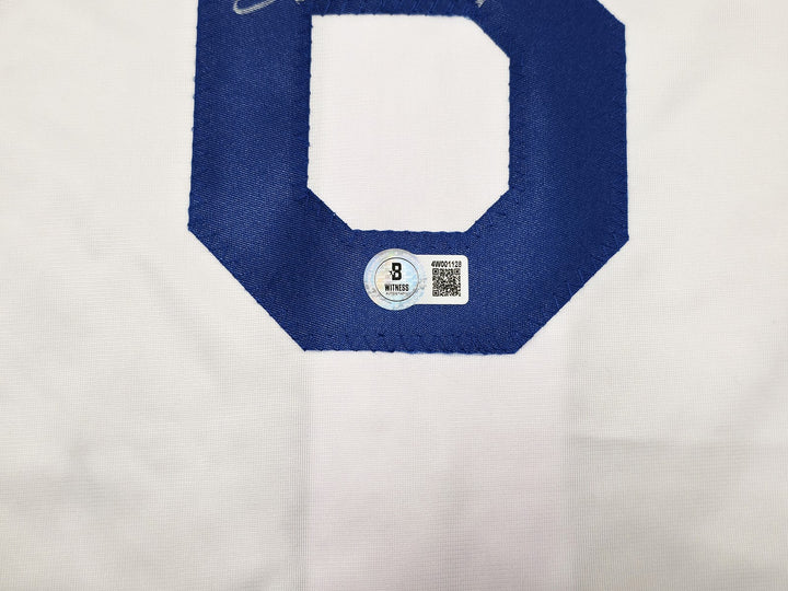 Los Angeles Dodgers Steve Garvey Signed White Jersey Beckett Wit