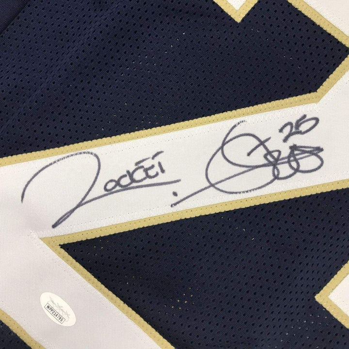 Framed Autographed/Signed Raghib Ismail Rocket 35x39 Notre Dame Jersey JSA COA