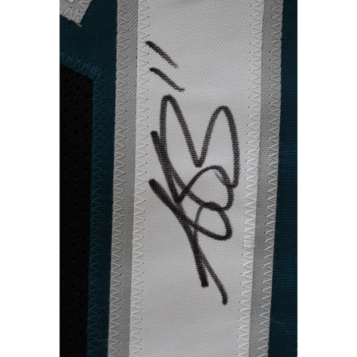 AJ Brown Autographed/Signed Pro Style Black Size XL Jersey Beckett 40789
