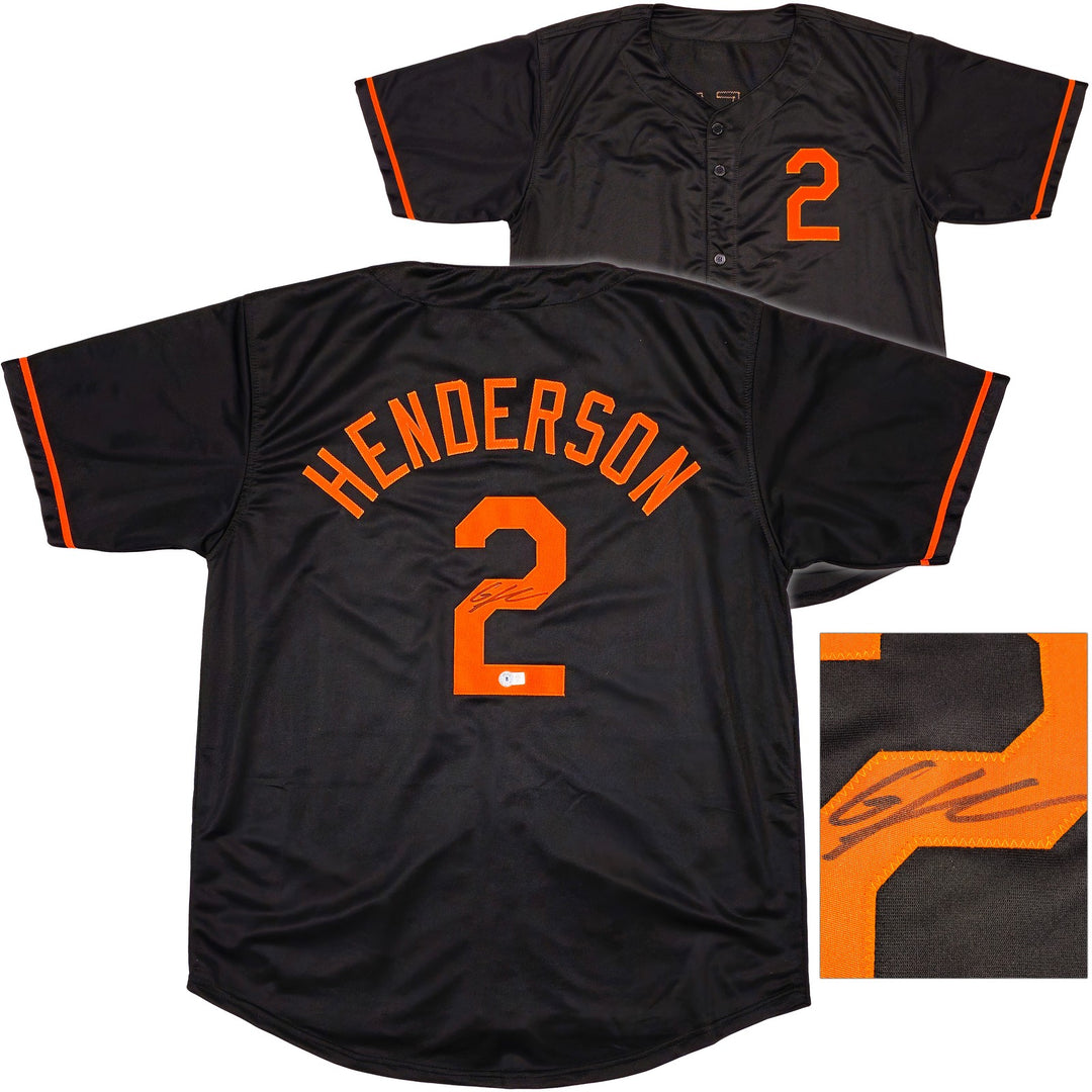 Baltimore Orioles Gunnar Henderson Signed Black Jersey Beckett BAS