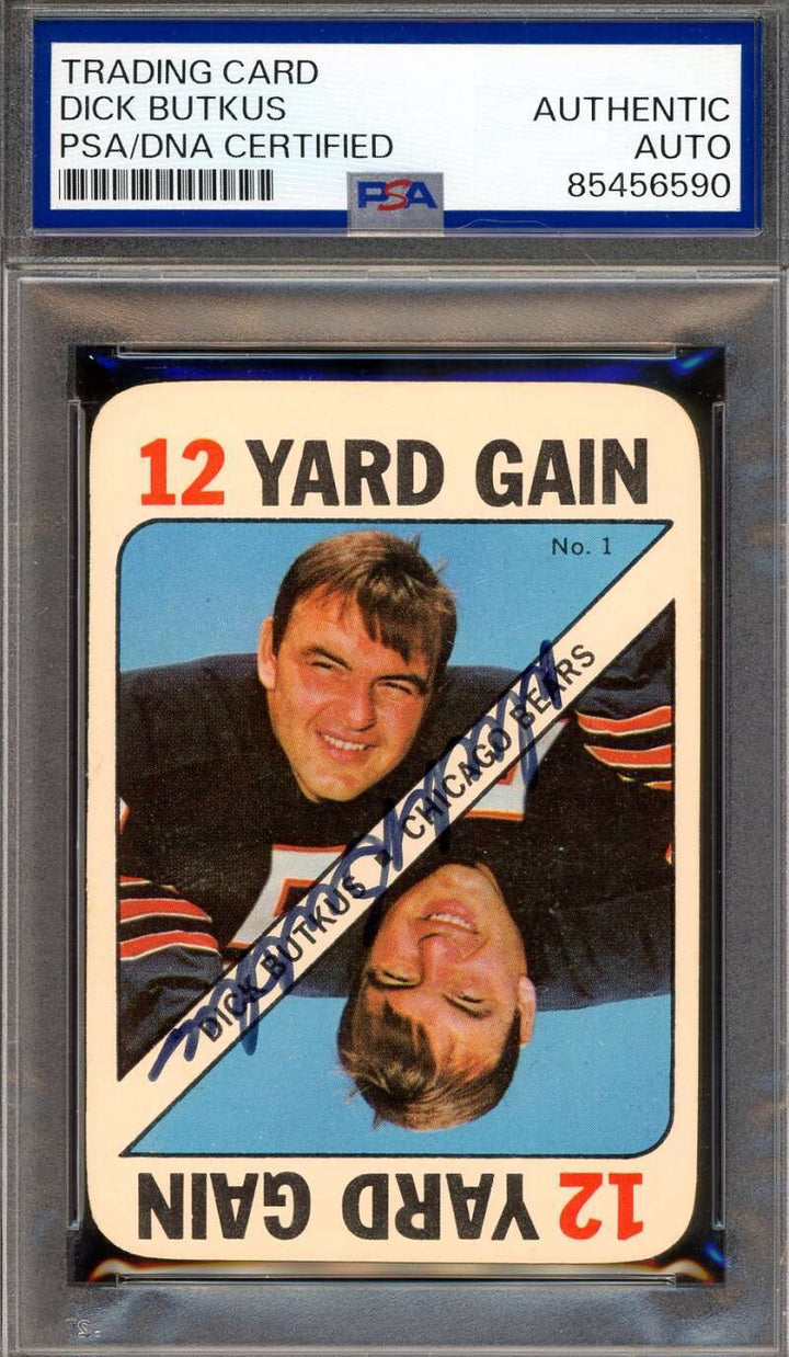 Dick Butkus PSA DNA Vintage Signed 1971 Topps Game Autograph