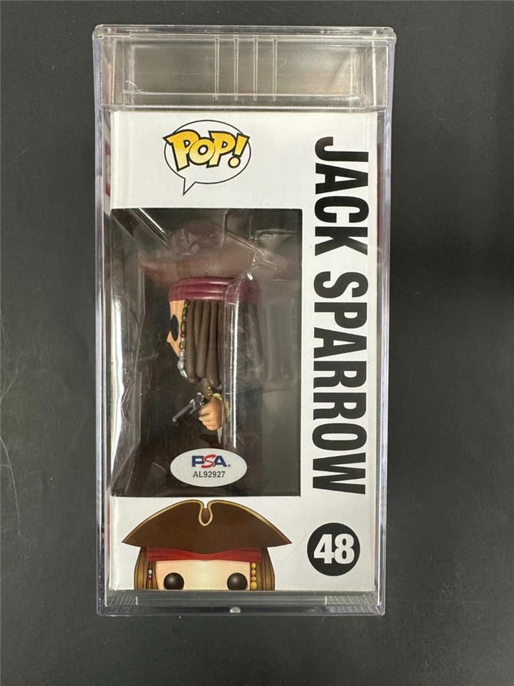 Johnny Depp signed Jack Sparrow Disney Funko Pop! #48 Grade 8 NM-MT Auto 8 ~ PSA
