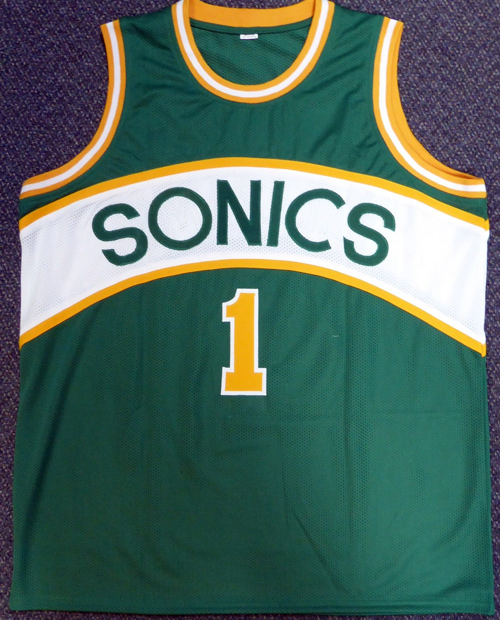 Seattle Sonics Gus Williams Autographed Signed Green Jersey MCS Holo