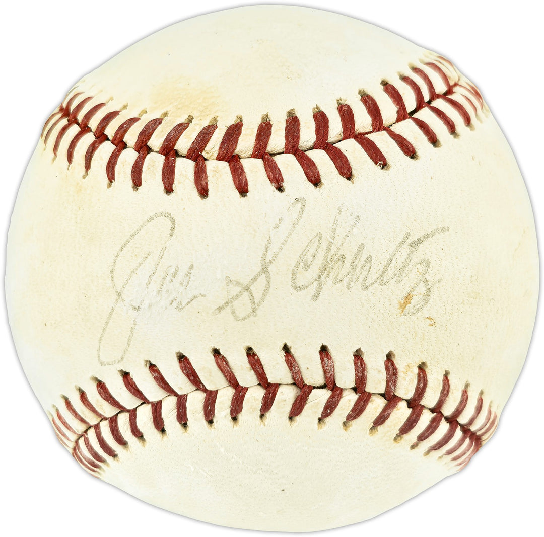 Joe Schultz Auto Offic Feeney NL Baseball St. Louis Cardinals Seattle Pilots JSA