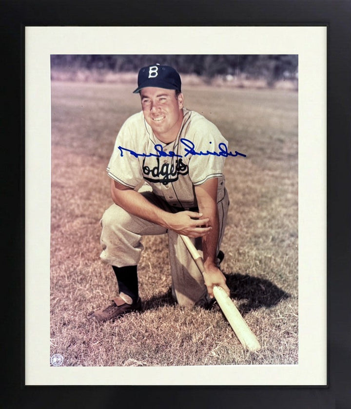 Duke Snider signed Brooklyn Dodgers MLB 8x10 Photo Framed- CSA COA (HOF/2 X WSC)