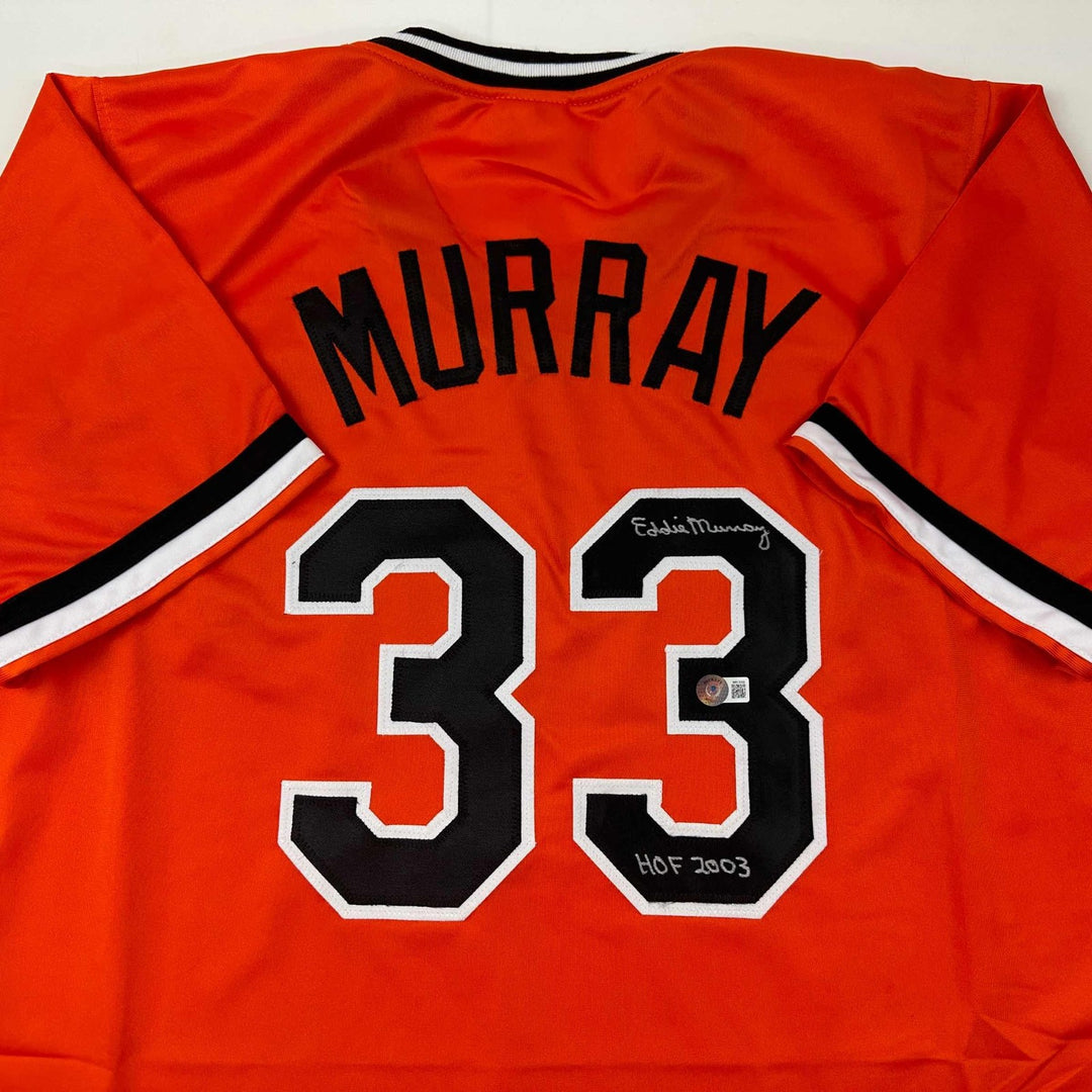 Autographed/Signed Eddie Murray Baltimore Orange Jersey Beckett BAS COA
