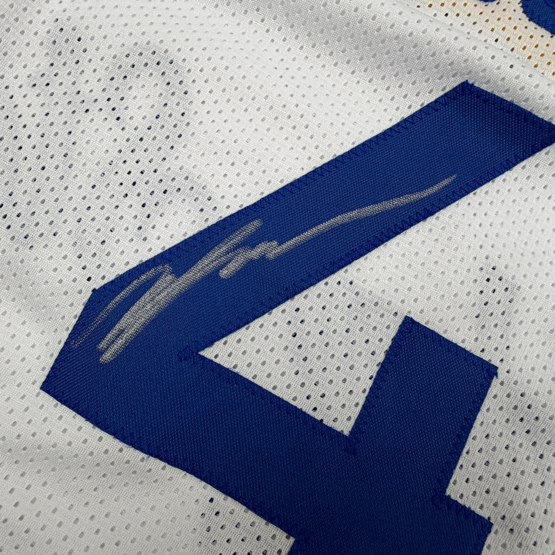 Autographed/Signed Moses Moody Golden State White Jersey Beckett BAS COA