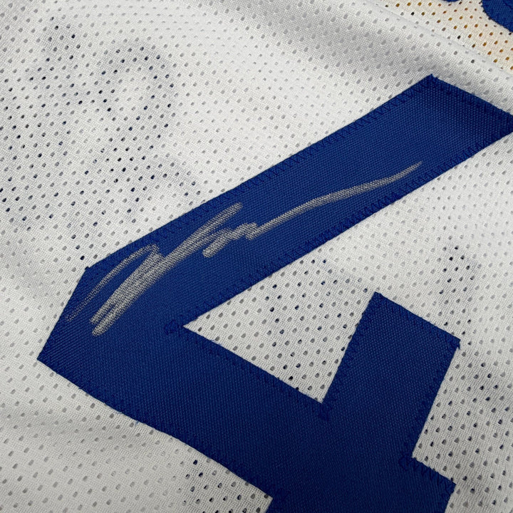 Autographed/Signed Moses Moody Golden State White Jersey Beckett BAS COA