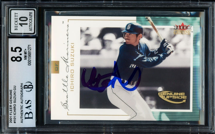 Ichiro Suzuki Signed 2001 Fleer Genuine RC 101 BGS 8.5 Sig 10 #219/1500 Beckett