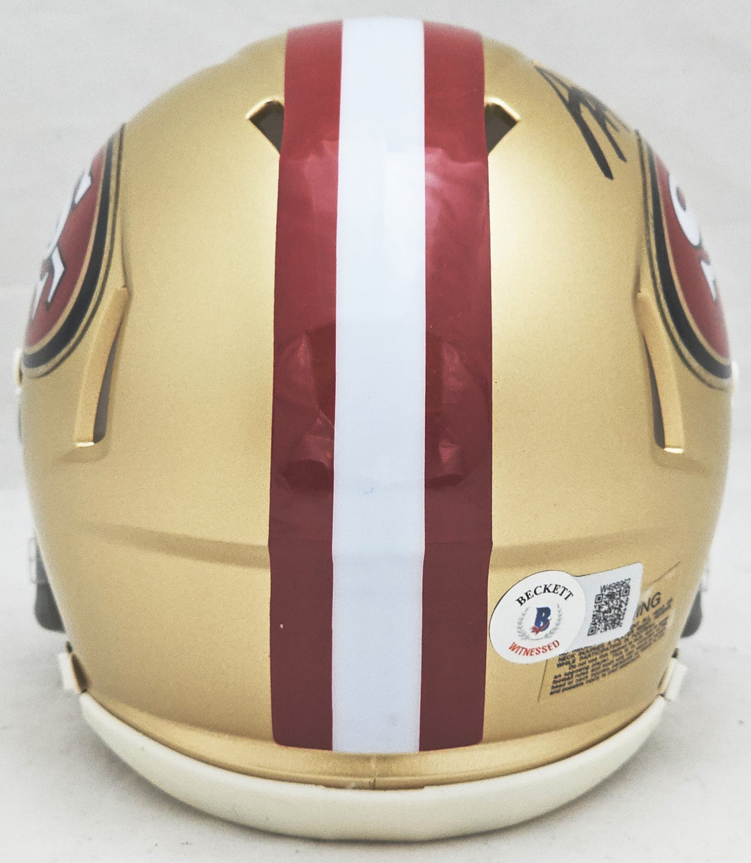 Arik Armstead Auto Signed San Francisco 49ers Gold Speed Mini Helmet Beckett Wit